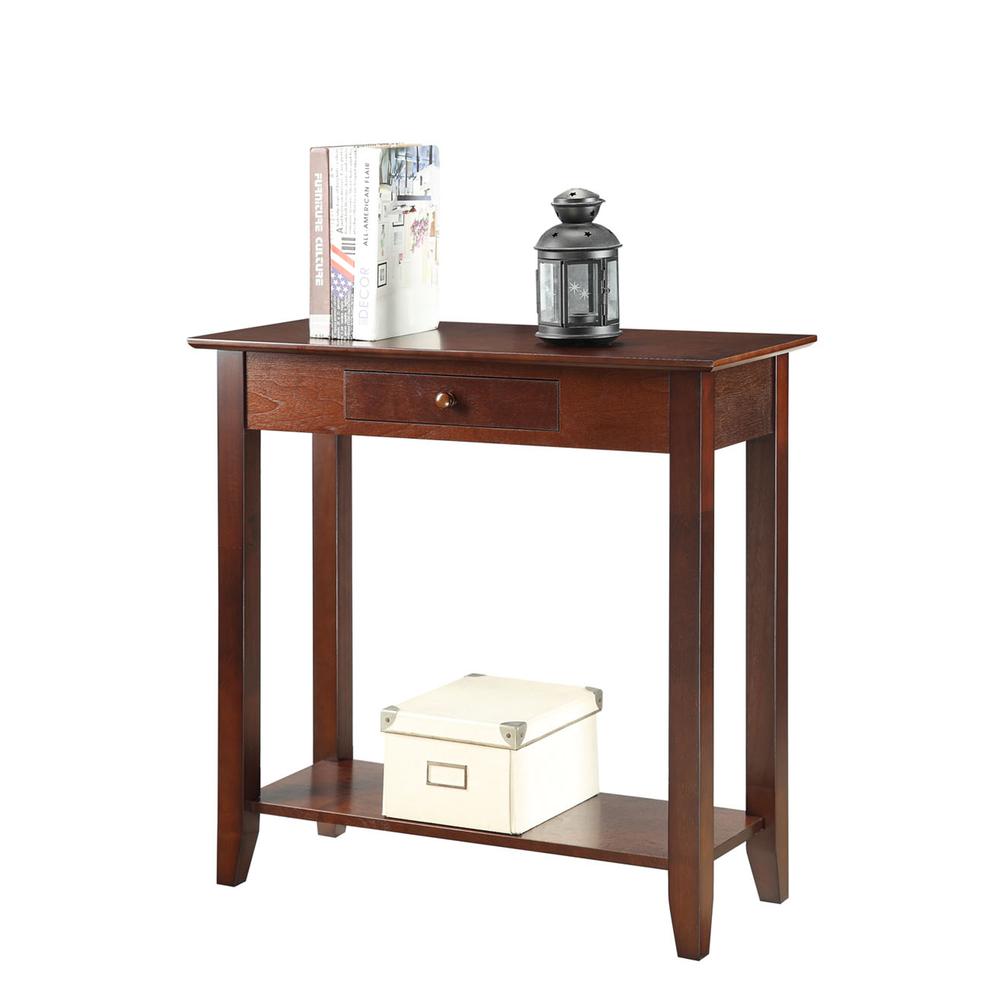 American Heritage Hall Table with Drawer and Shelf. Picture 1