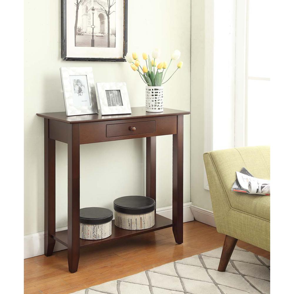 American Heritage Hall Table with Drawer and Shelf. Picture 3