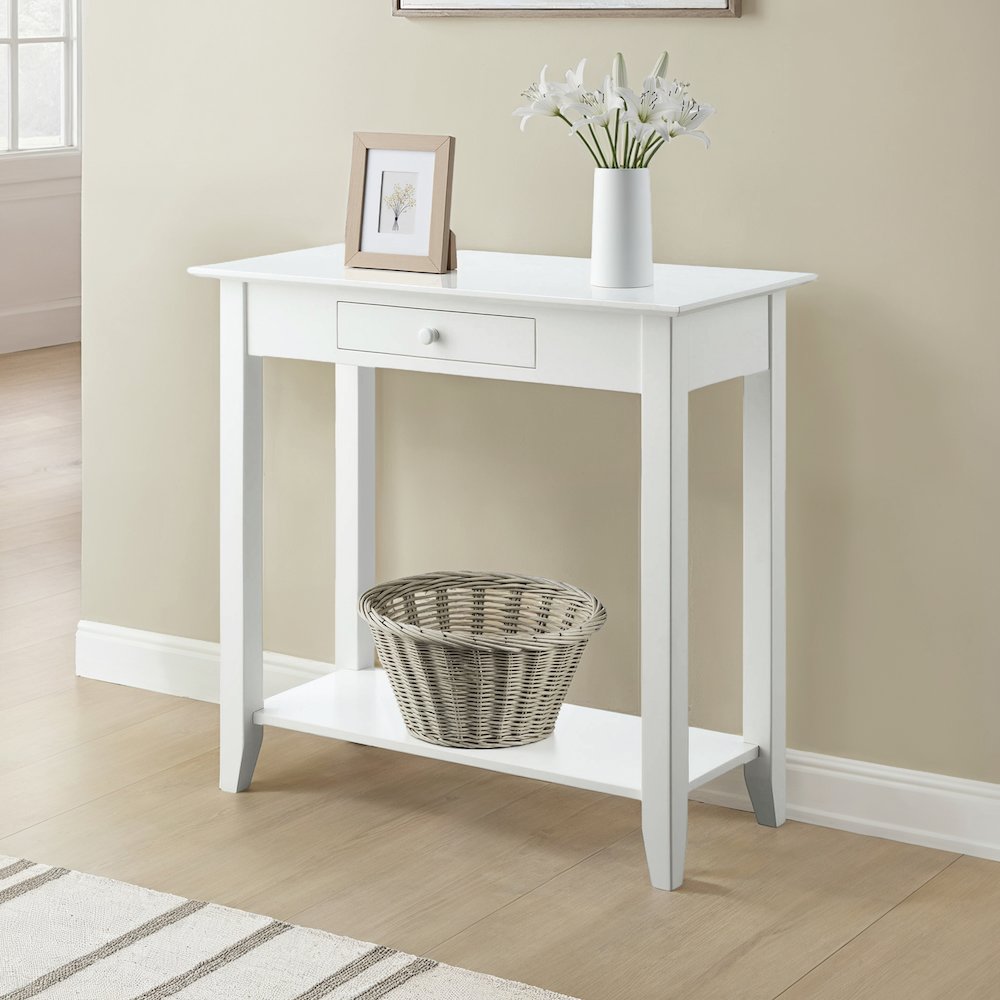American Heritage Hall Table with Drawer and Shelf. Picture 2