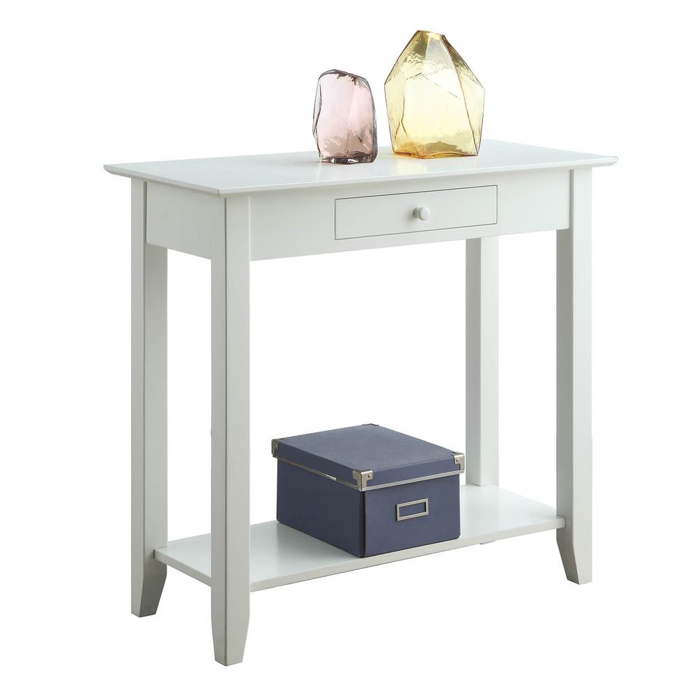 American Heritage Hall Table with Drawer and Shelf. Picture 1