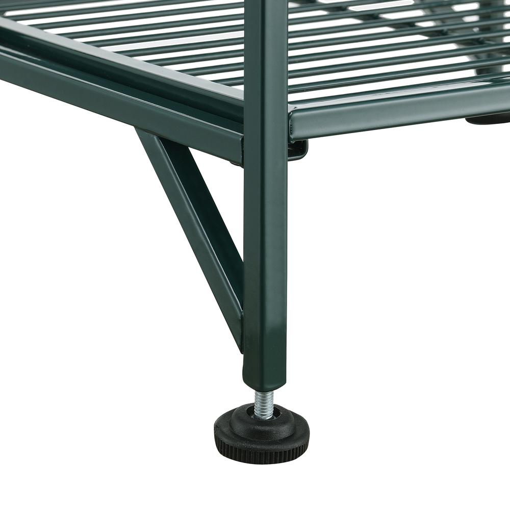 Xtra Storage 5 Tier Folding Metal Shelf, Green. Picture 5