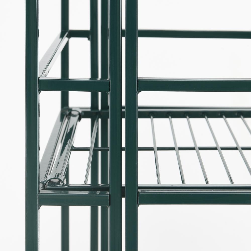 Xtra Storage 5 Tier Folding Metal Shelf, Green. Picture 6
