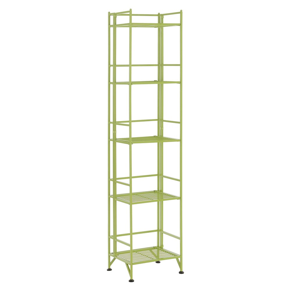 Xtra Storage 5 Tier Folding Metal Shelf Lime. Picture 1