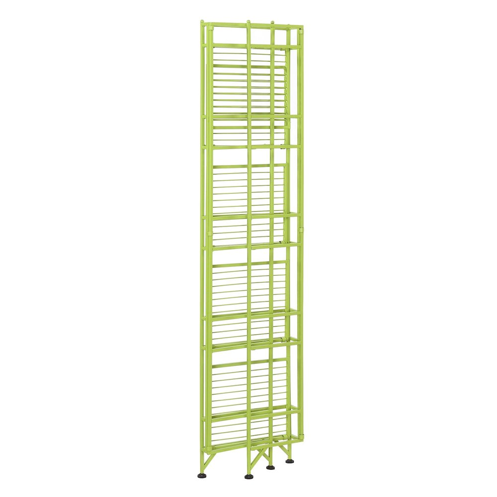 Xtra Storage 5 Tier Folding Metal Shelf Lime. Picture 4