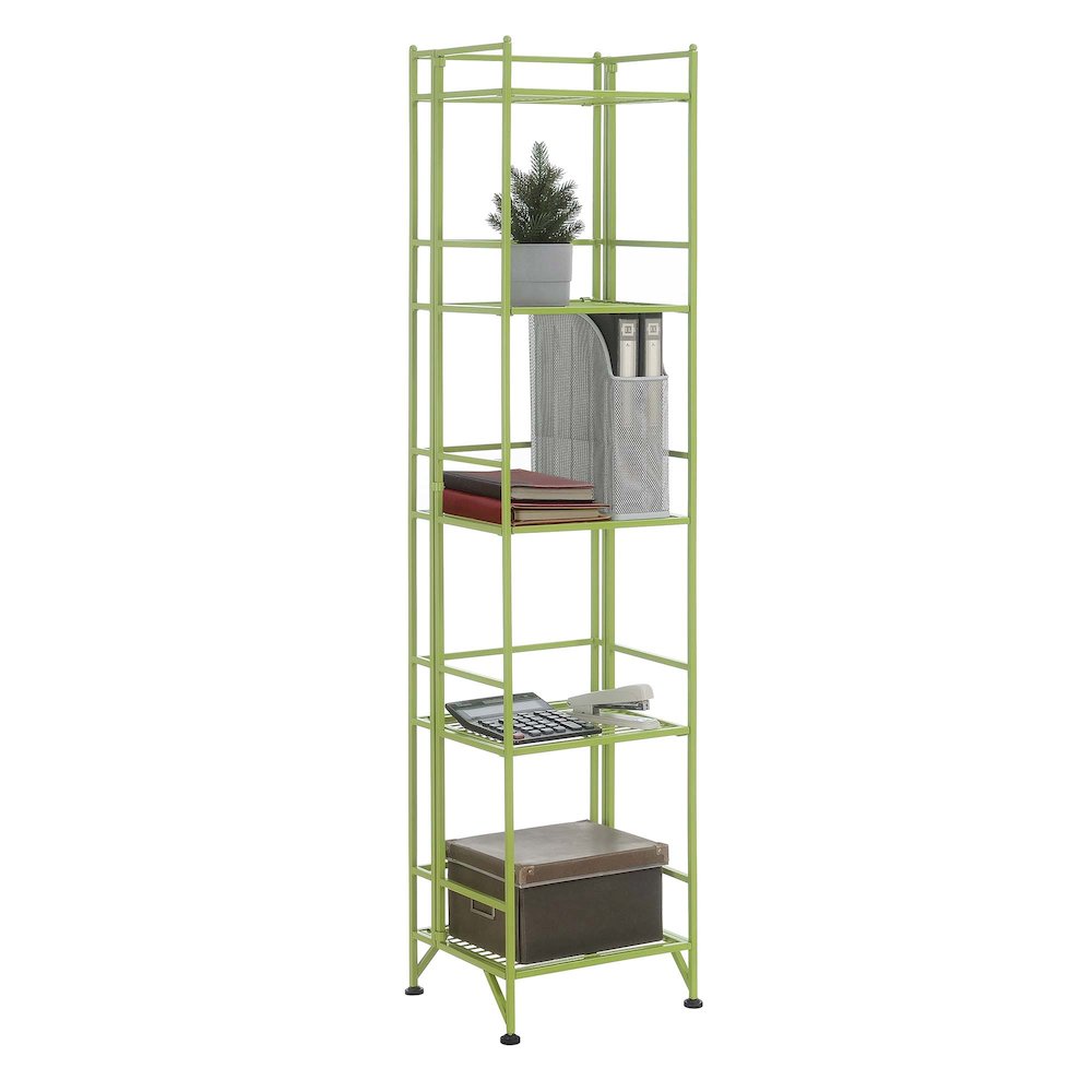 Xtra Storage 5 Tier Folding Metal Shelf Lime. Picture 3