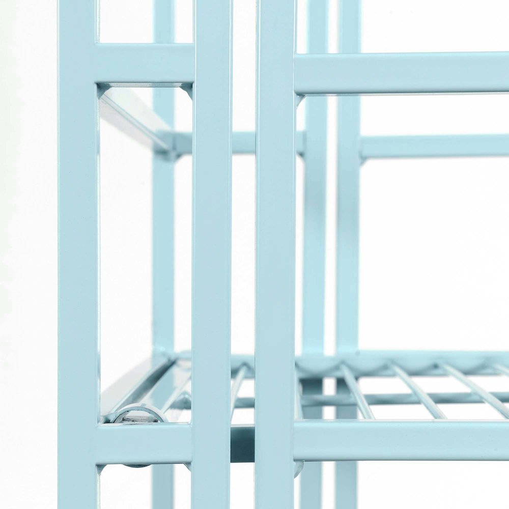 Xtra Storage 5 Tier Folding Metal Shelf Sea Foam. Picture 5