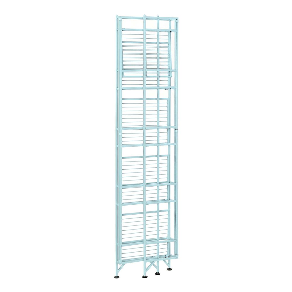 Xtra Storage 5 Tier Folding Metal Shelf Sea Foam. Picture 4