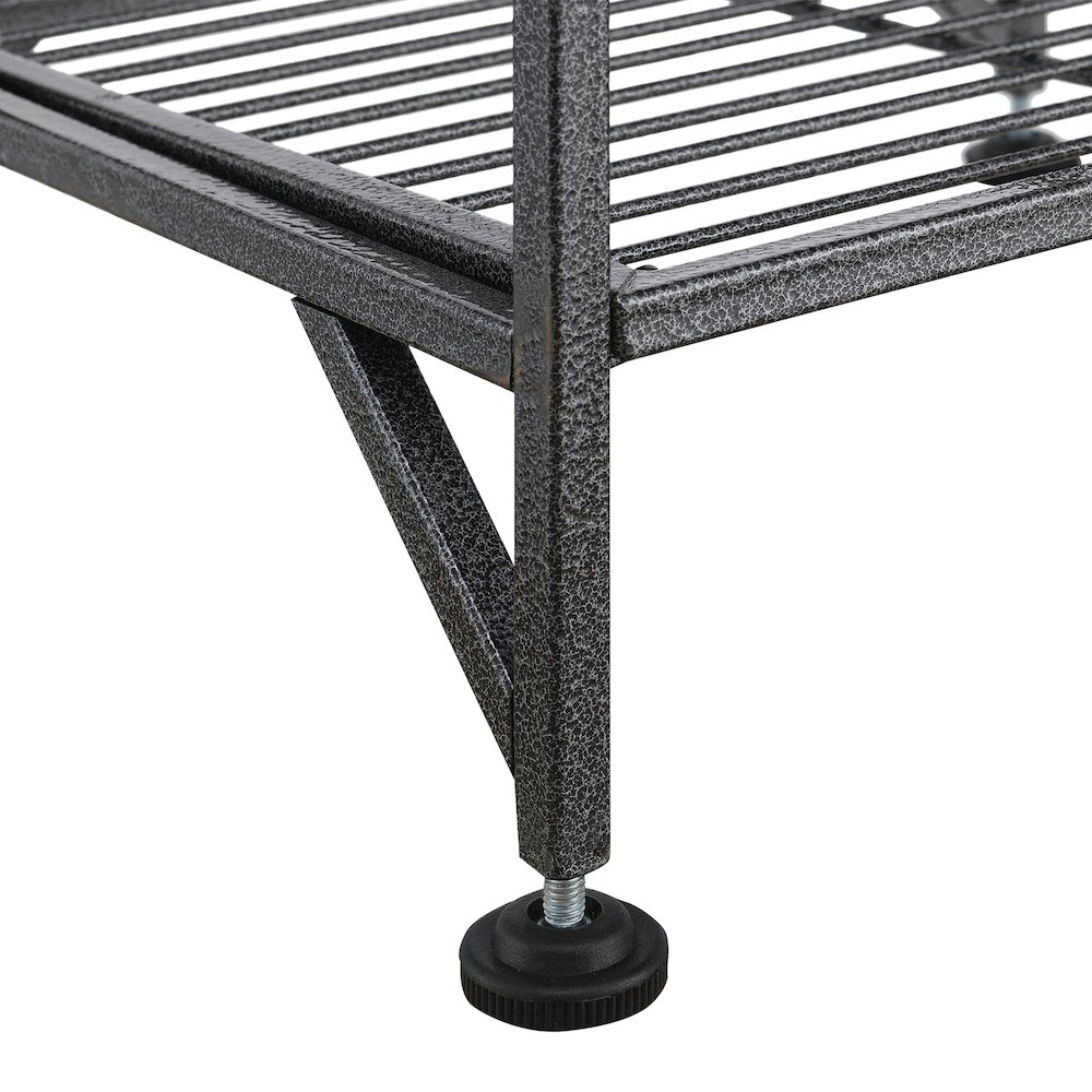 Xtra Storage 5 Tier Folding Metal Shelf, Gray. Picture 5