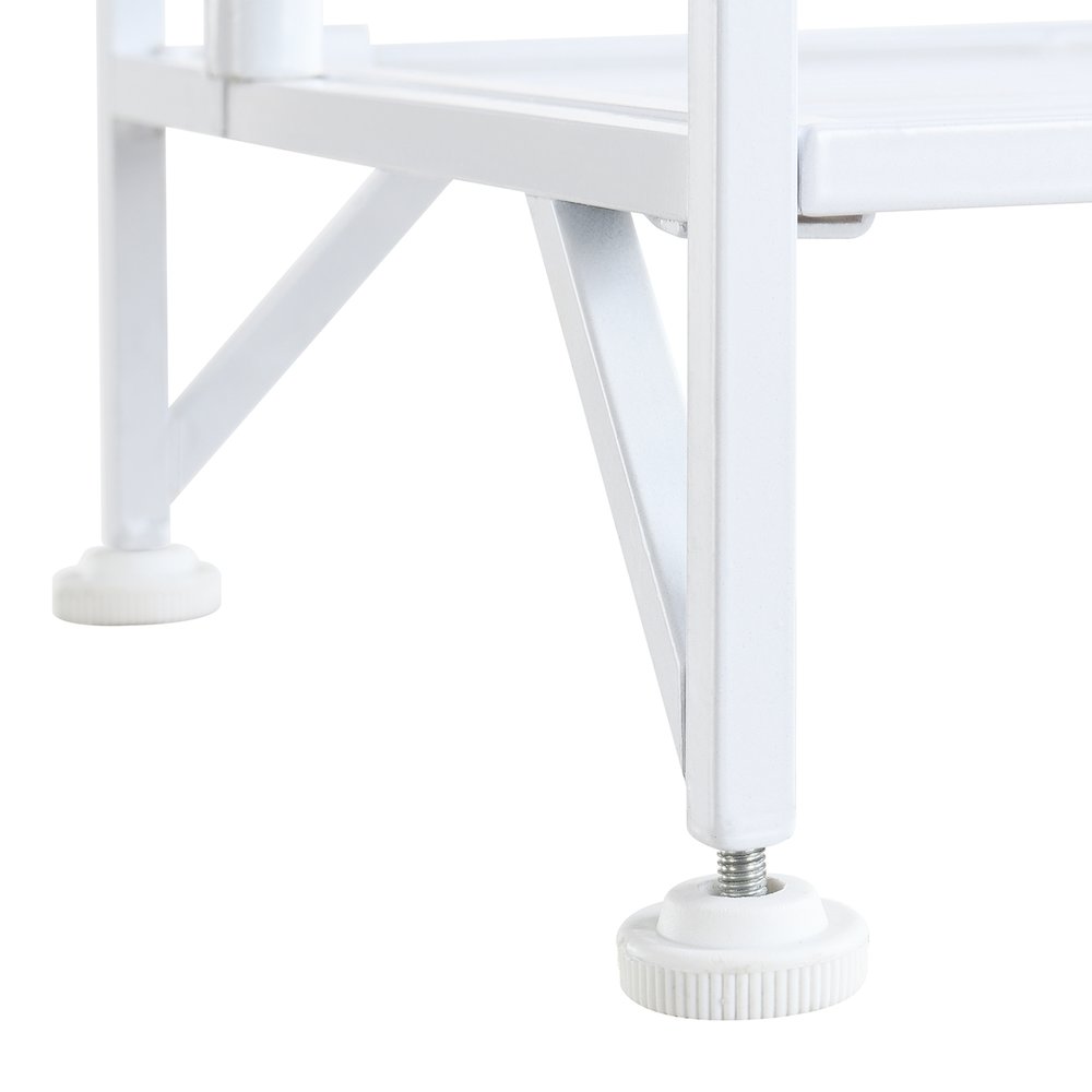 Xtra Storage 5 Tier Folding Metal Shelf White. Picture 4