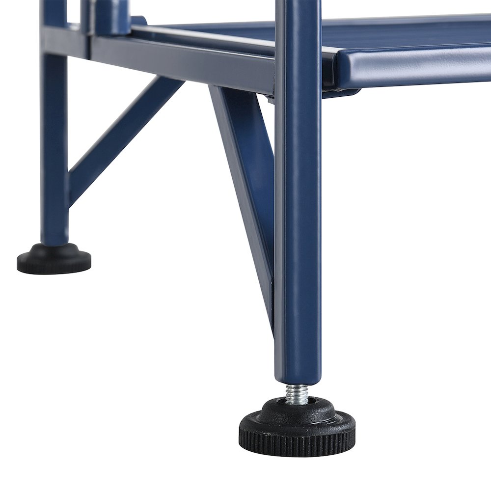 Xtra Storage 4 Tier Folding Metal Shelf Cobalt Blue. Picture 6