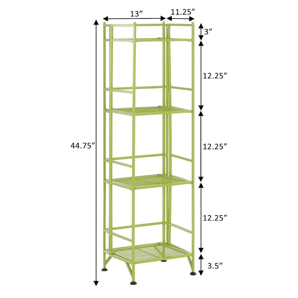 Xtra Storage 4 Tier Folding Metal Shelf Lime. Picture 7