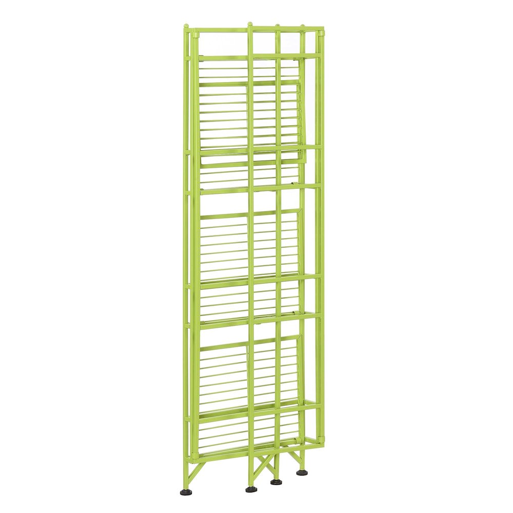 Xtra Storage 4 Tier Folding Metal Shelf Lime. Picture 4
