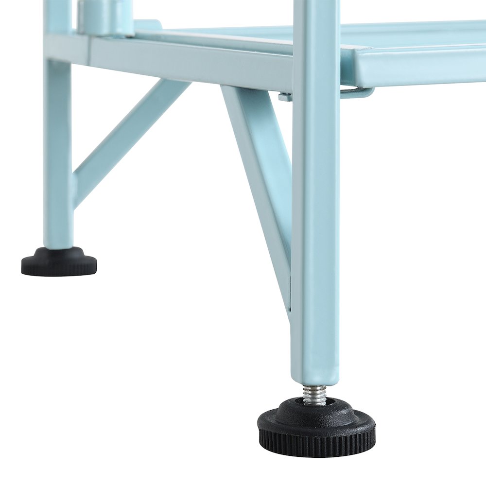 Xtra Storage 4 Tier Folding Metal Shelf Sea Foam. Picture 6