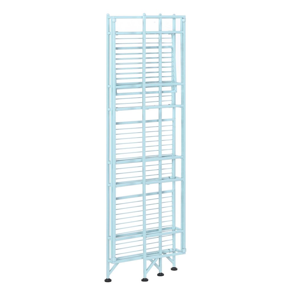 Xtra Storage 4 Tier Folding Metal Shelf Sea Foam. Picture 4