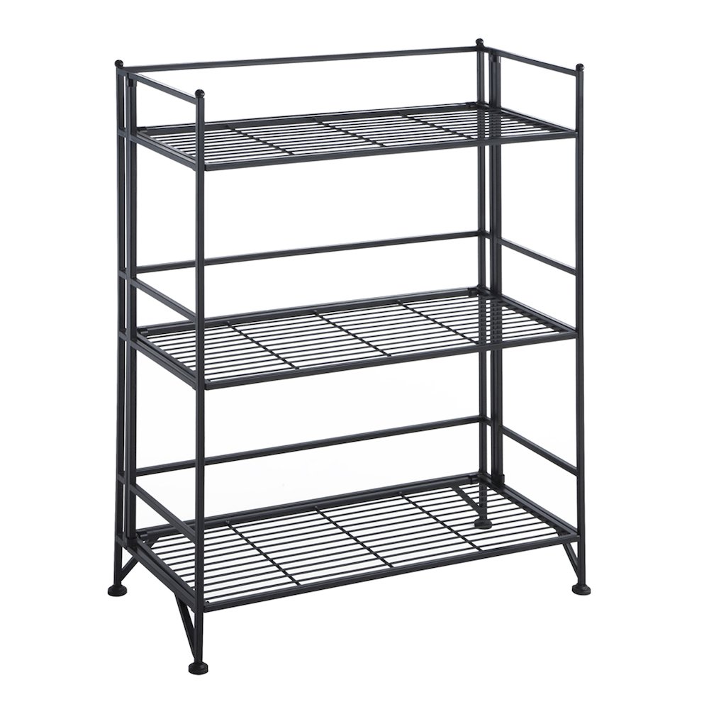 Xtra Storage 3 Tier Wide Folding Metal Shelf. Picture 1