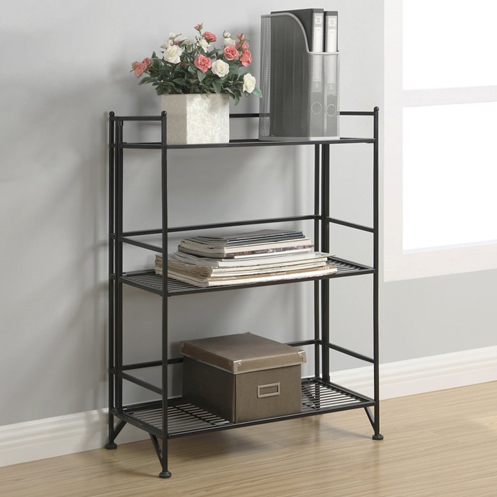 Xtra Storage 3 Tier Wide Folding Metal Shelf. Picture 2