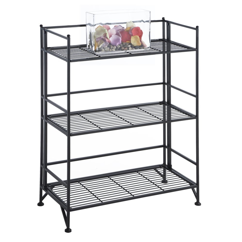Xtra Storage 3 Tier Wide Folding Metal Shelf. Picture 3