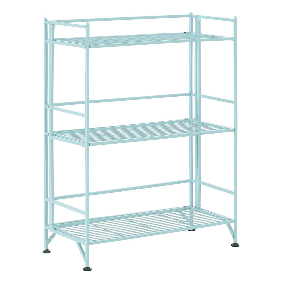 Xtra Storage 3 Tier Wide Folding Metal Shelf. Picture 1