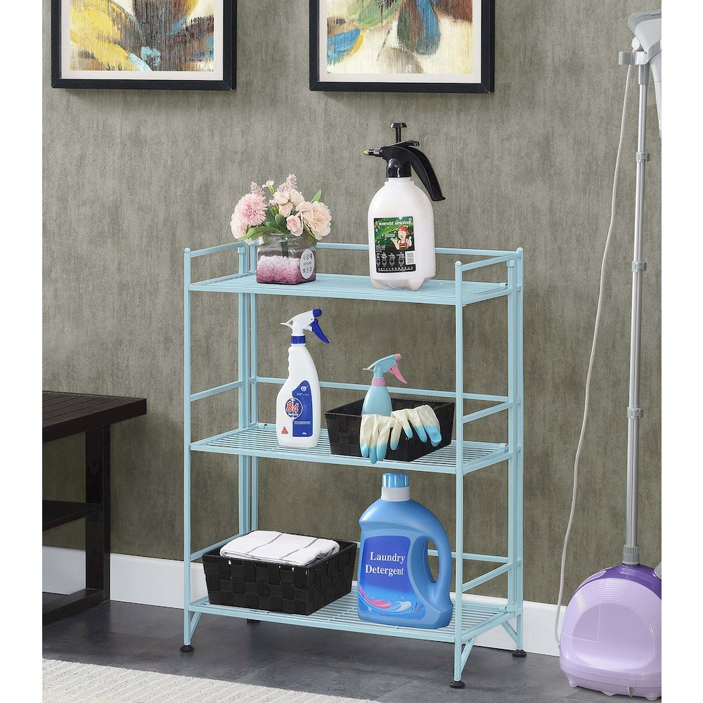 Xtra Storage 3 Tier Wide Folding Metal Shelf. Picture 3