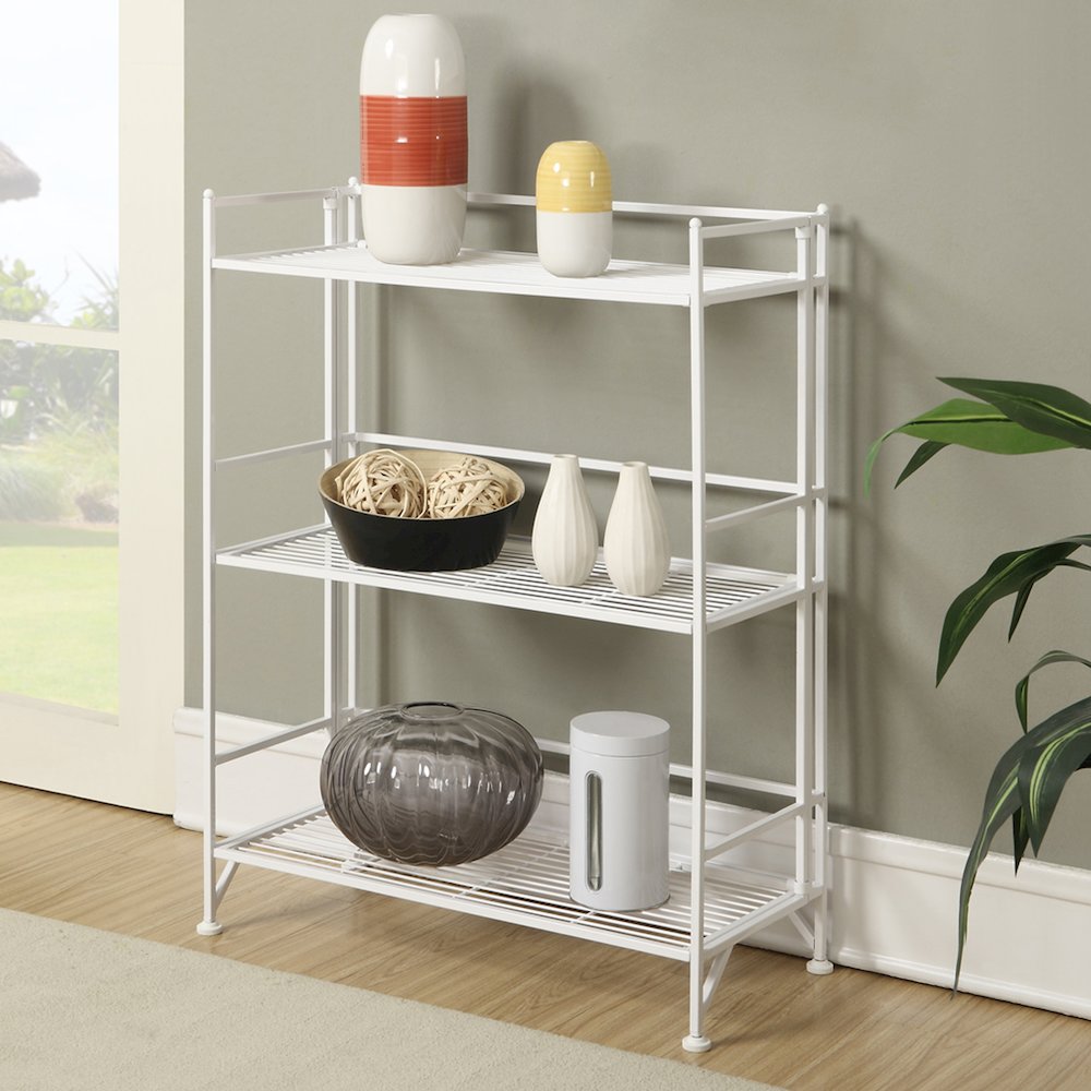 Xtra Storage 3 Tier Wide Folding Metal Shelf. Picture 3