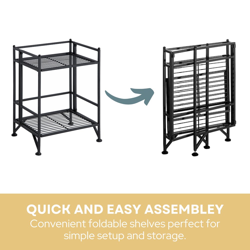 Xtra Storage 2 Tier Folding Metal Shelf. Picture 5