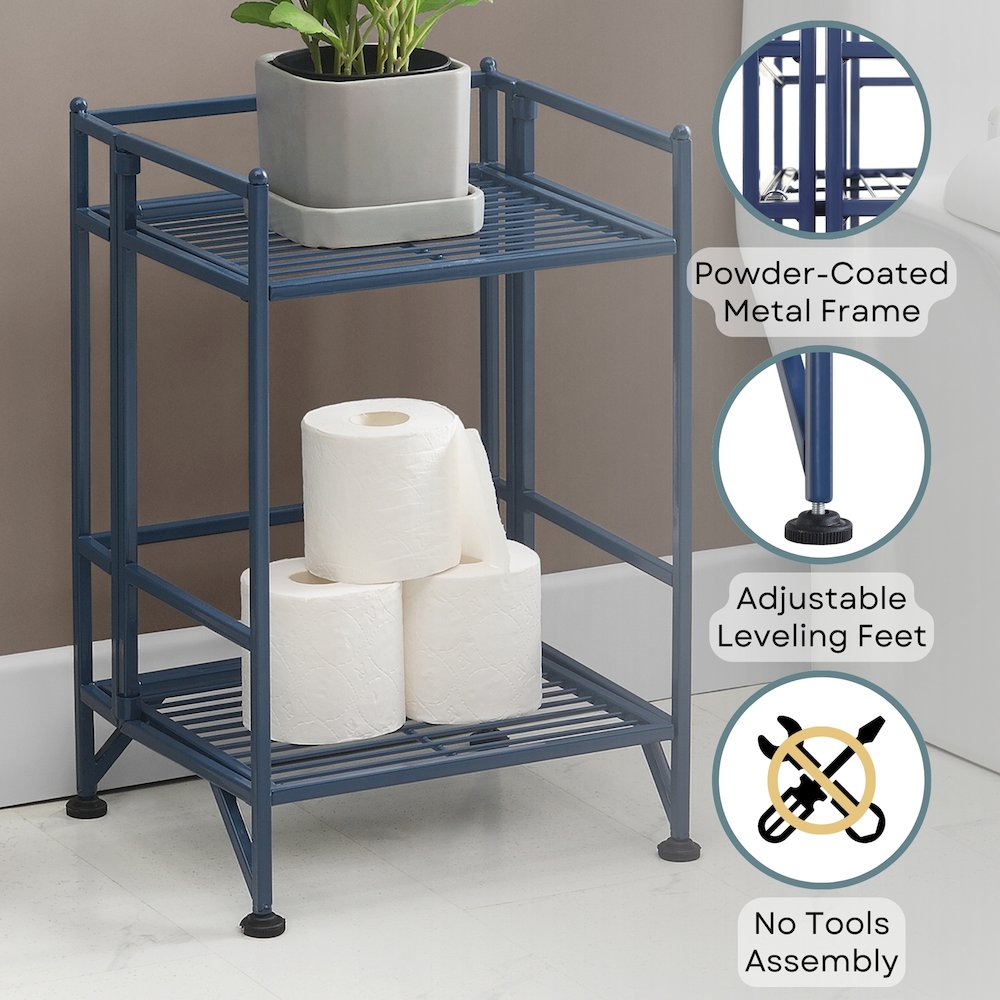 Xtra Storage 2 Tier Folding Metal Shelf. Picture 4