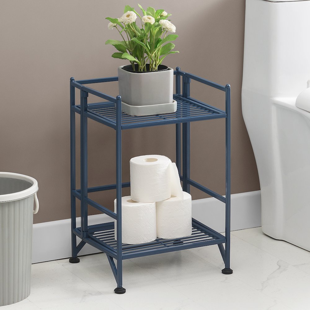 Xtra Storage 2 Tier Folding Metal Shelf. Picture 2