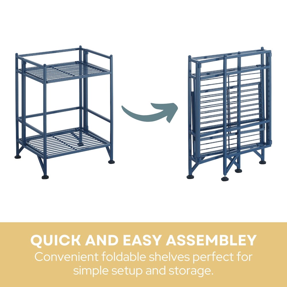 Xtra Storage 2 Tier Folding Metal Shelf. Picture 5