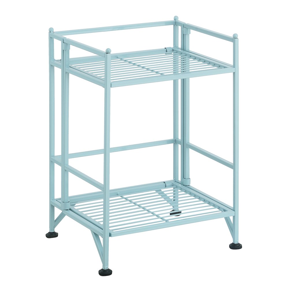 Xtra Storage 2 Tier Folding Metal Shelf. Picture 1