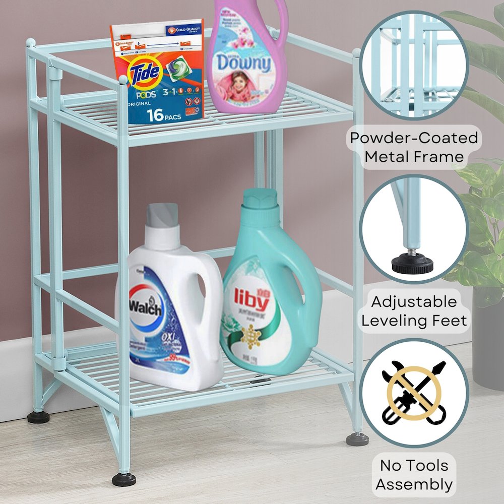 Xtra Storage 2 Tier Folding Metal Shelf. Picture 4