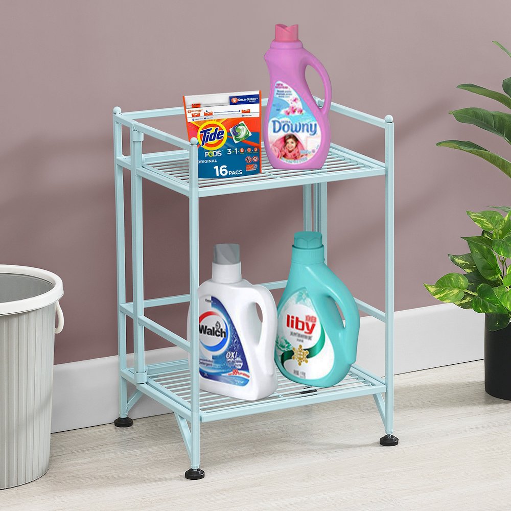 Xtra Storage 2 Tier Folding Metal Shelf. Picture 3