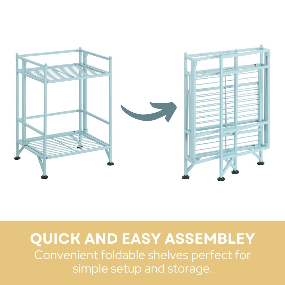 Xtra Storage 2 Tier Folding Metal Shelf. Picture 5
