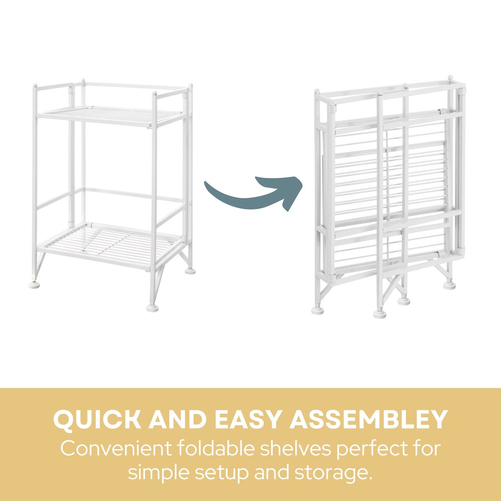 Xtra Storage 2 Tier Folding Metal Shelf. Picture 5