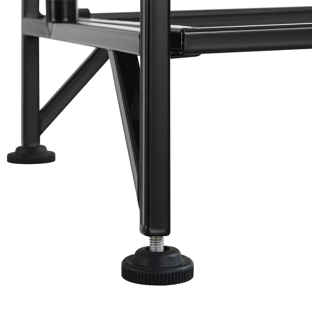 Xtra Storage 5 Tier Folding Metal Corner Shelf Black. Picture 5