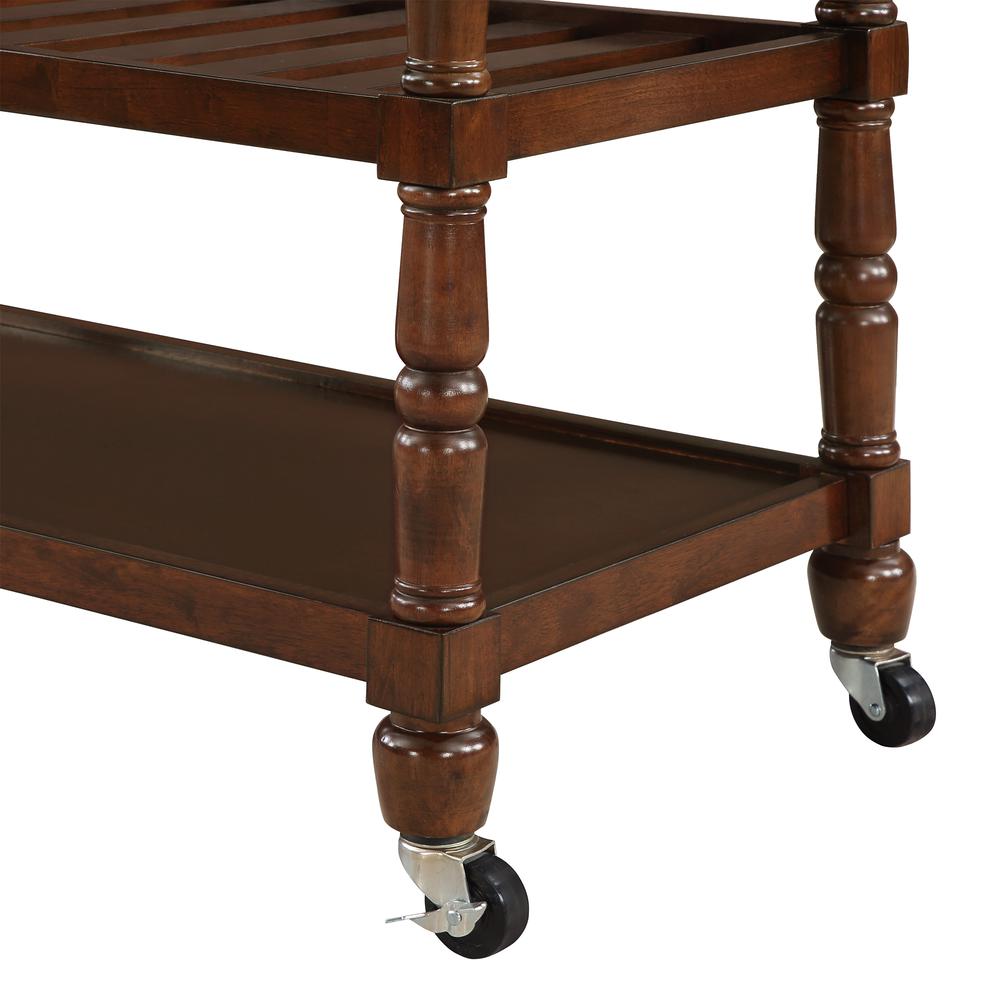 French Country 3 Tier Butcher Block Kitchen Cart w/ Drawers. Picture 8