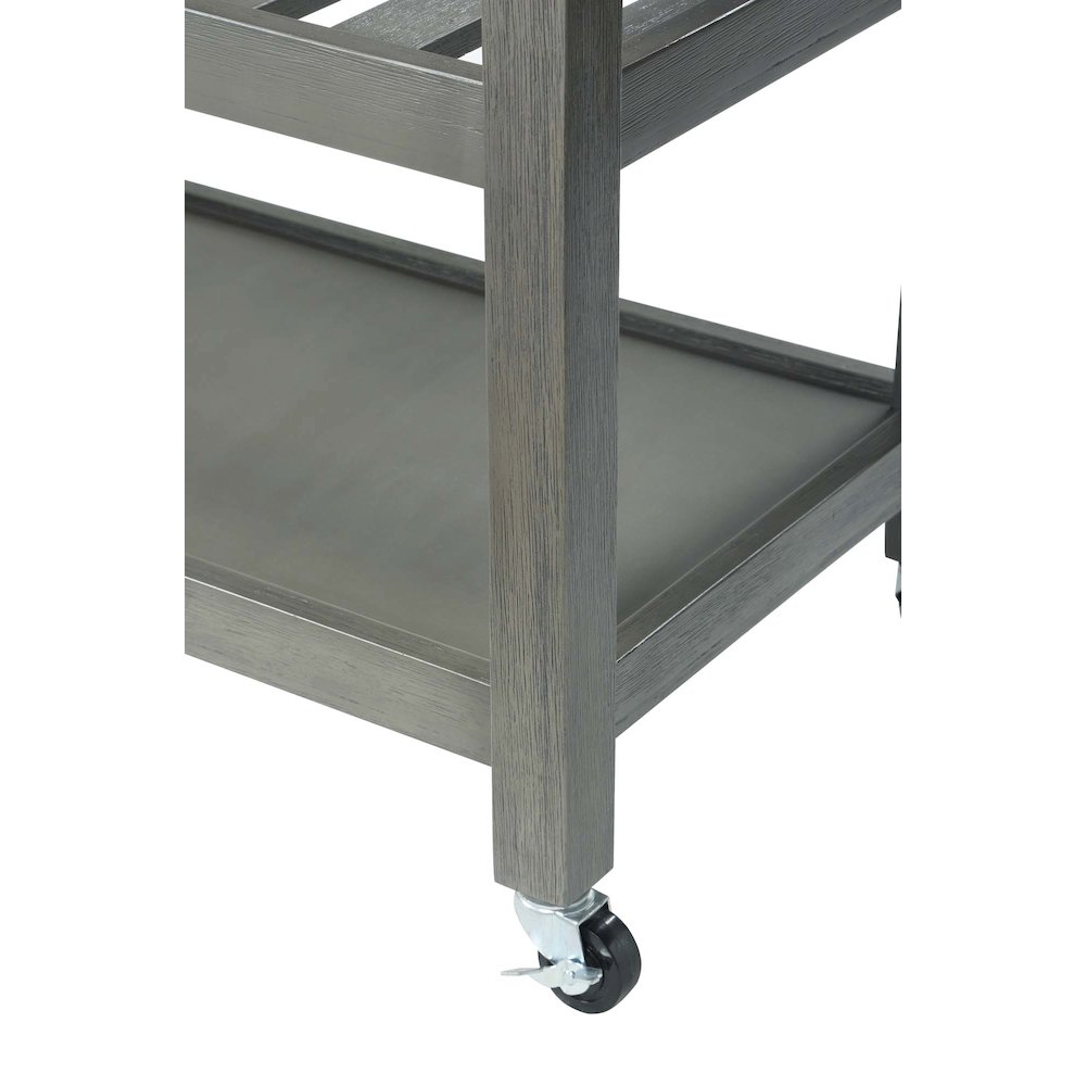 American Heritage 3 Tier Stainless Steel Kitchen Cart with Drawers. Picture 8