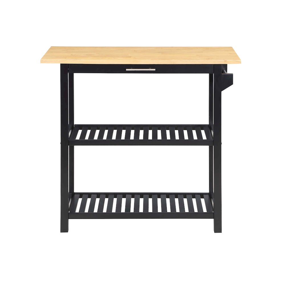 Designs2Go 3 Tier Butcher Block Kitchen Prep Island with Drawer. Picture 9