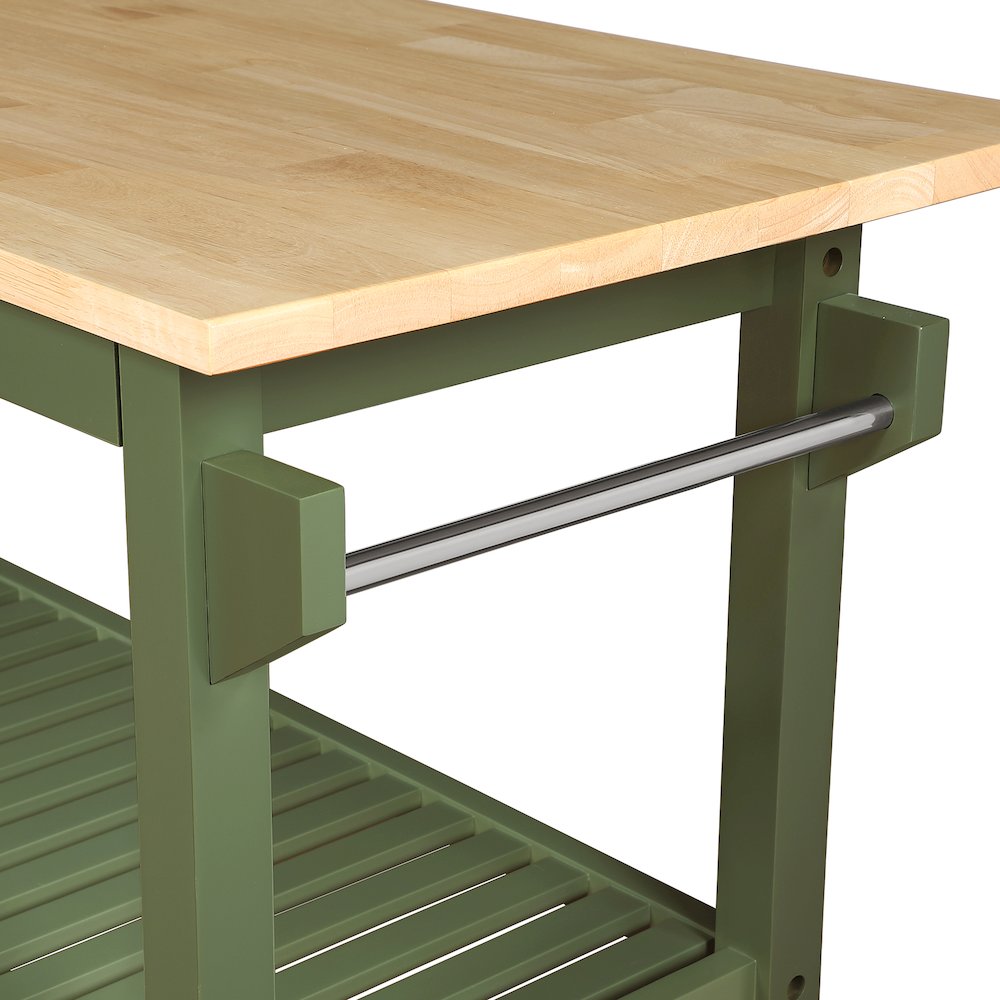 Designs2Go 3 Tier Butcher Block Kitchen Prep Island with Drawer. Picture 2