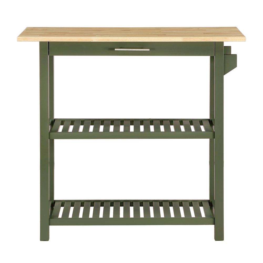 Designs2Go 3 Tier Butcher Block Kitchen Prep Island with Drawer. Picture 4