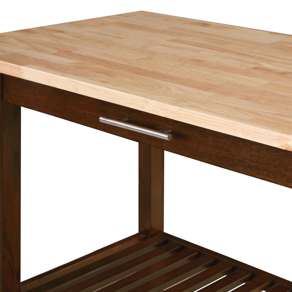 Designs2Go 3 Tier Butcher Block Kitchen Prep Island with Drawer. Picture 6