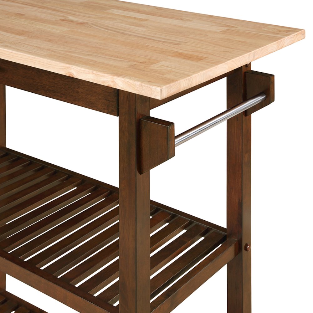 Designs2Go 3 Tier Butcher Block Kitchen Prep Island with Drawer. Picture 7