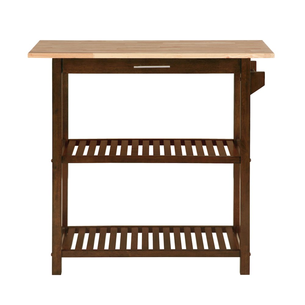 Designs2Go 3 Tier Butcher Block Kitchen Prep Island with Drawer. Picture 9