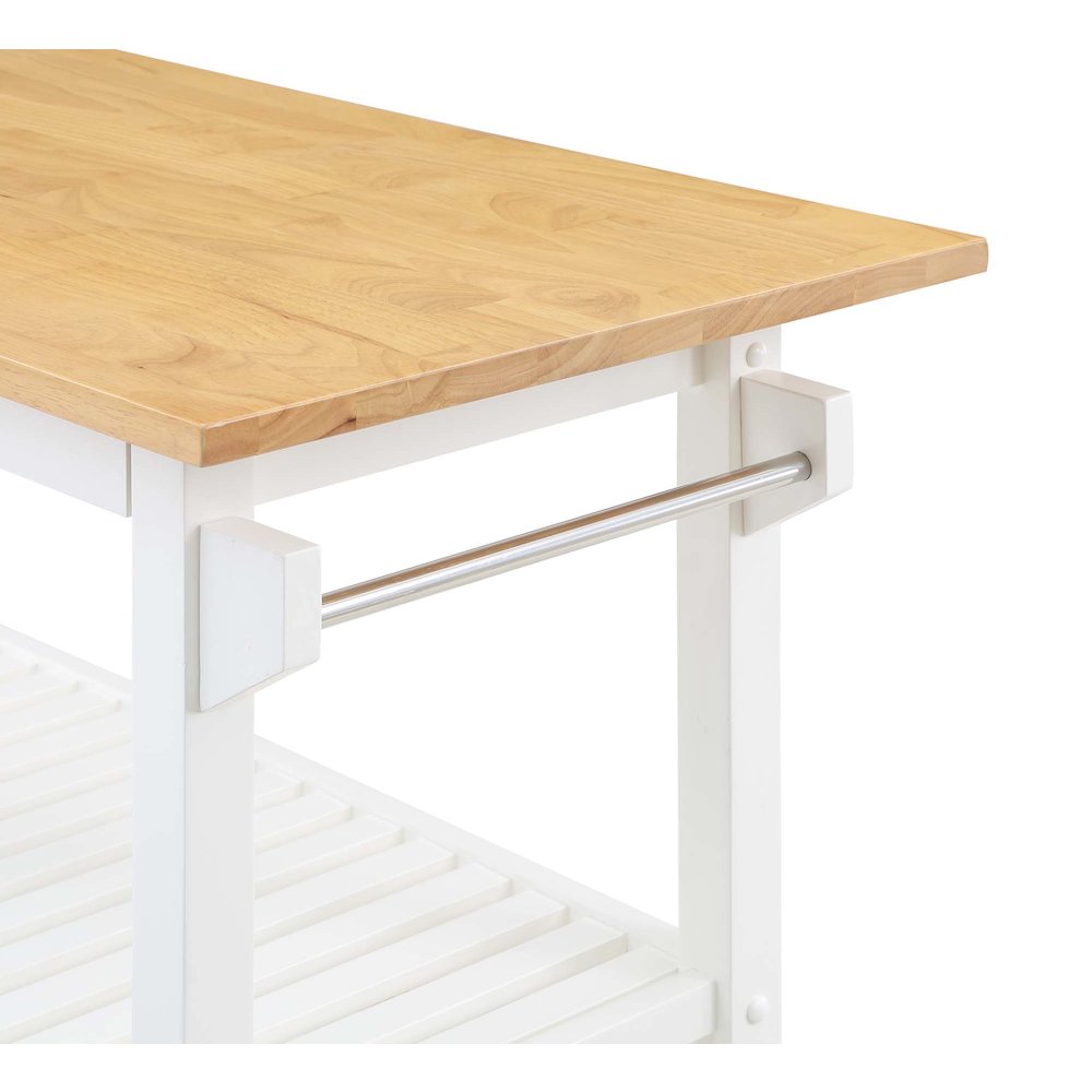 Designs2Go 3 Tier Butcher Block Kitchen Prep Island with Drawer. Picture 7
