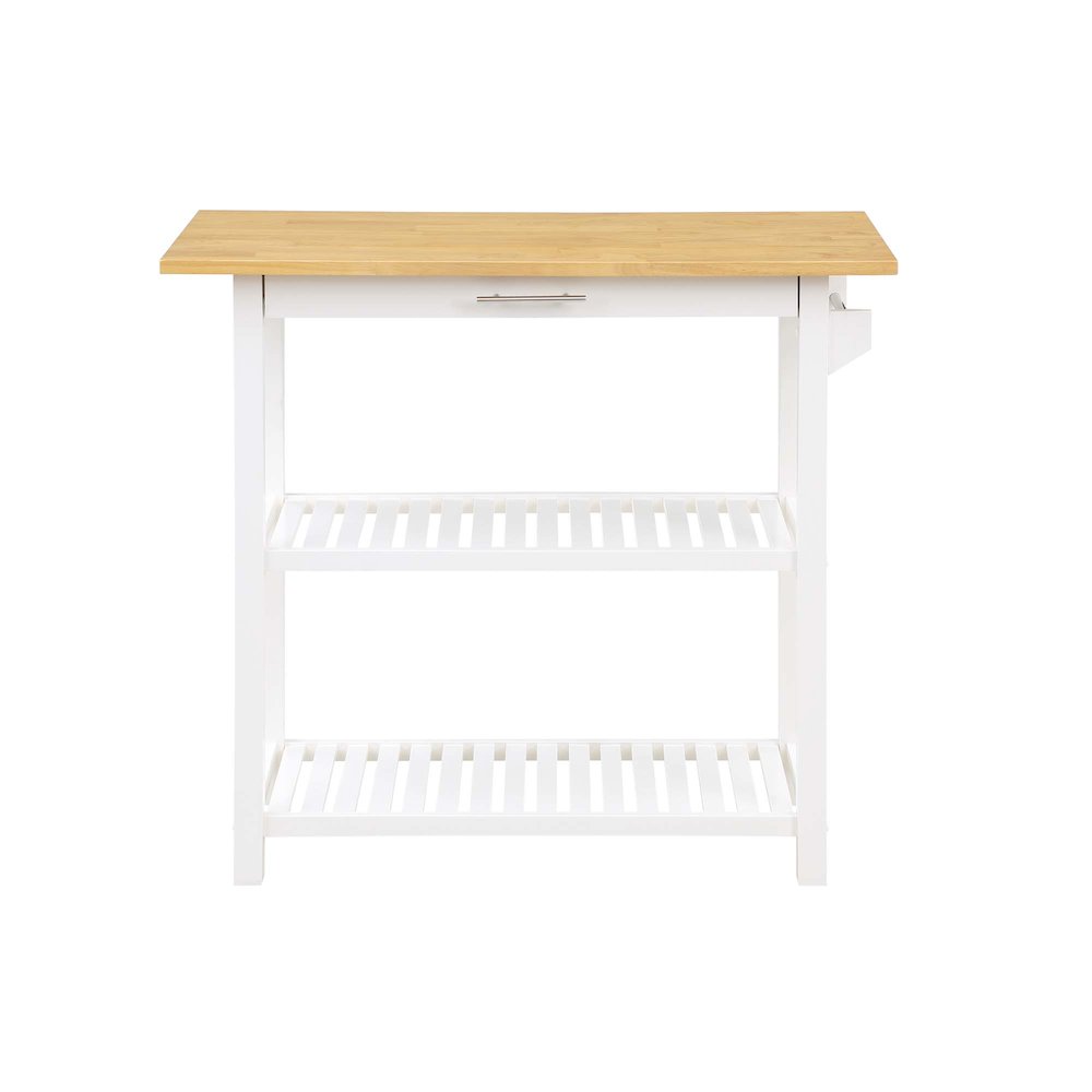 Designs2Go 3 Tier Butcher Block Kitchen Prep Island with Drawer. Picture 9