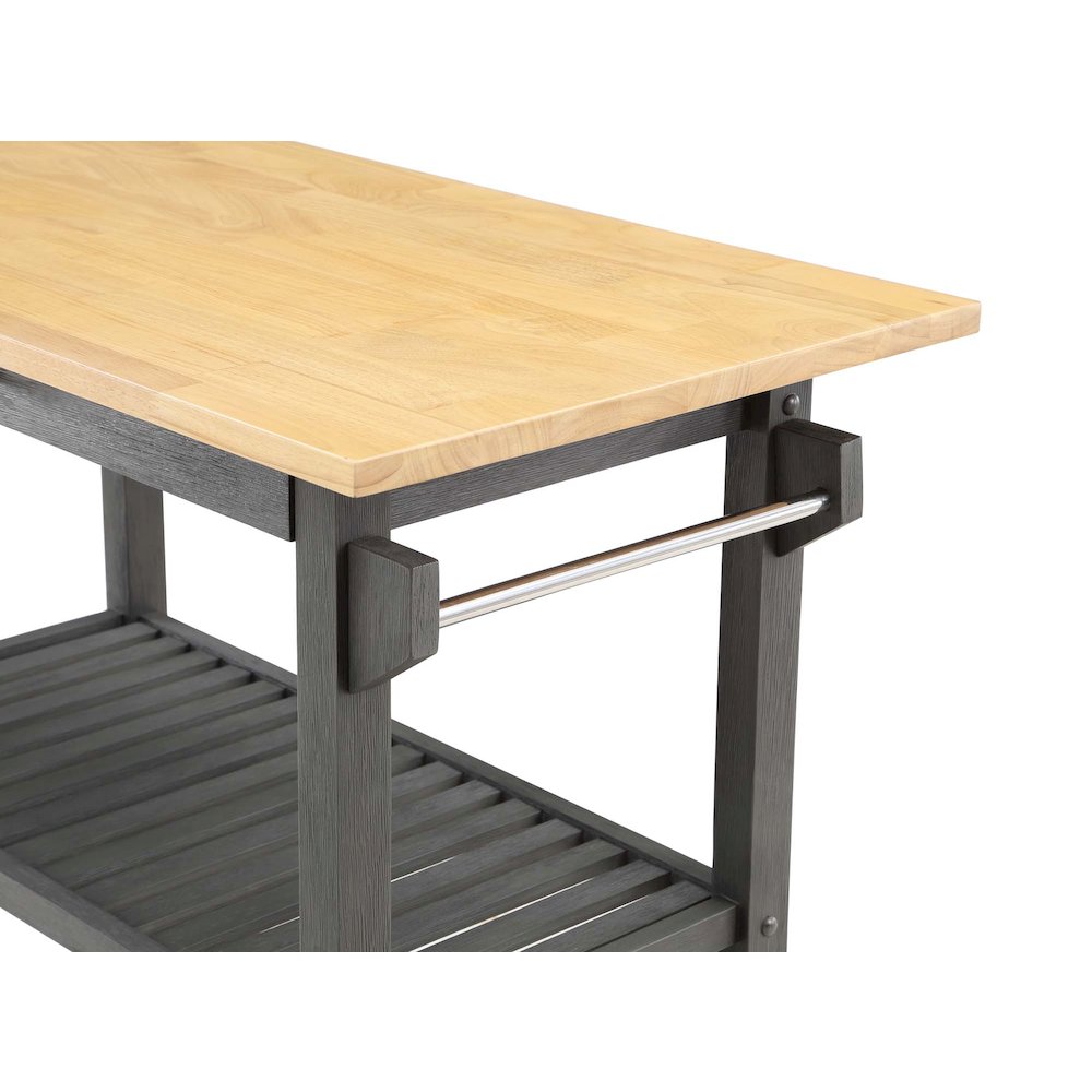 Designs2Go 3 Tier Butcher Block Kitchen Prep Island with Drawer. Picture 5