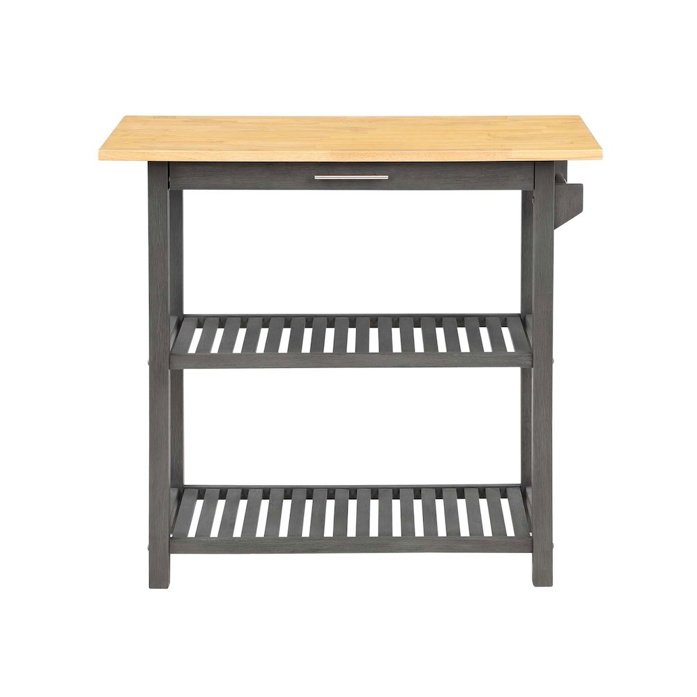 Designs2Go 3 Tier Butcher Block Kitchen Prep Island with Drawer. Picture 7