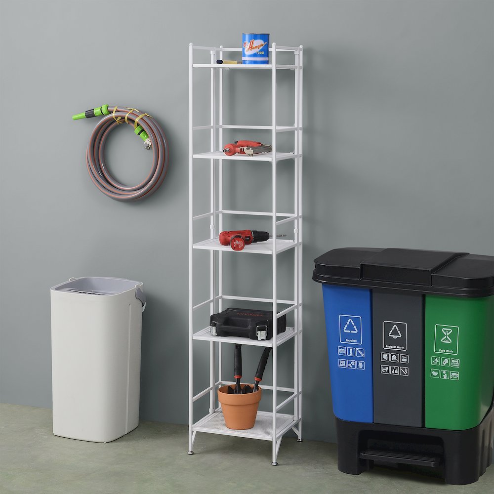 Xtra Storage 5 Tier Folding Metal Mesh Shelf. Picture 2