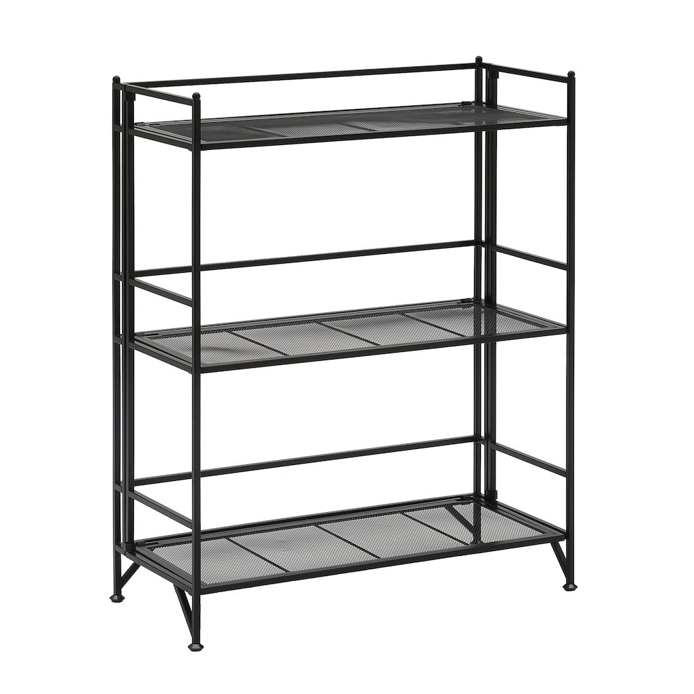 Xtra Storage 3 Tier Wide Folding Metal Mesh Shelf. Picture 1