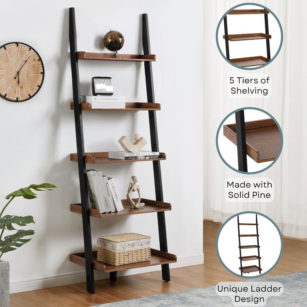 French Country Bookshelf Ladder. Picture 4