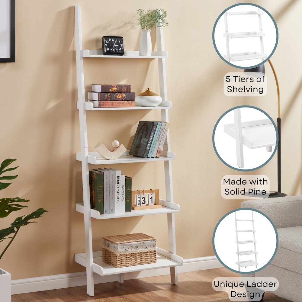 French Country Bookshelf Ladder. Picture 4